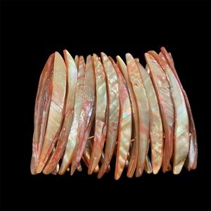 Pink Abalone Shell Stretch Bracelet from Jamaica #6183